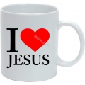 Cana personalizata I love Jesus!
